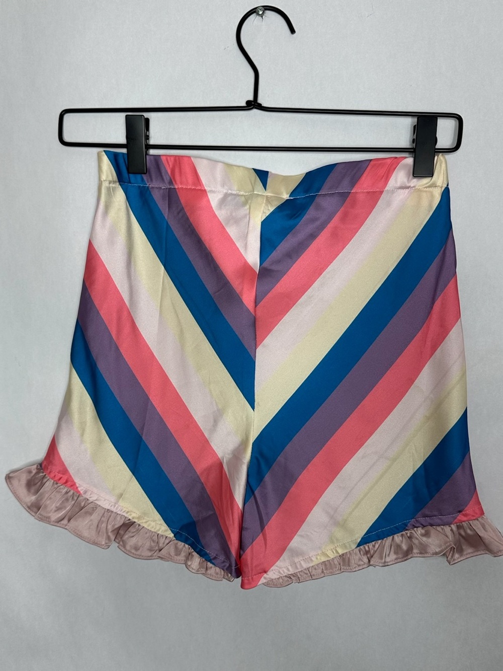 NWT Serpenti Chevron Stripe Ruffle Hem Micro Hot Shorts Pinup Style Retro XSmall - Picture 7 of 13
